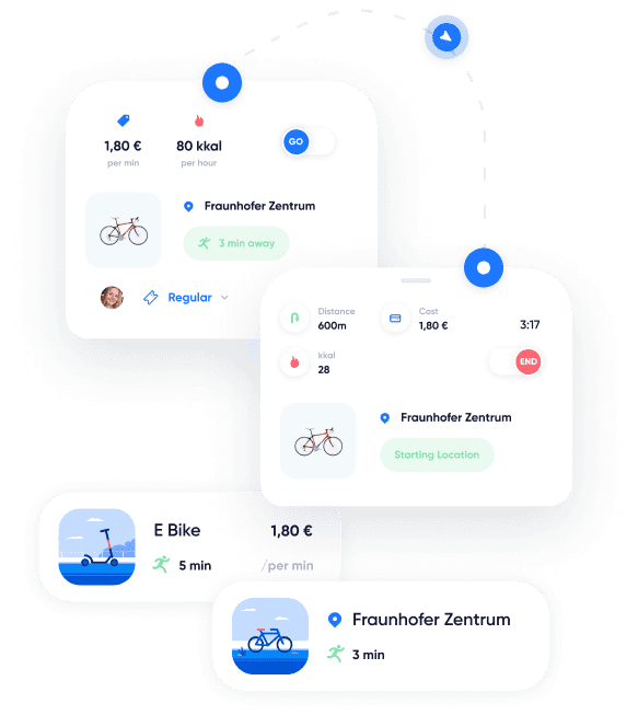 Bus, tram, rail, and digital transport services connected together