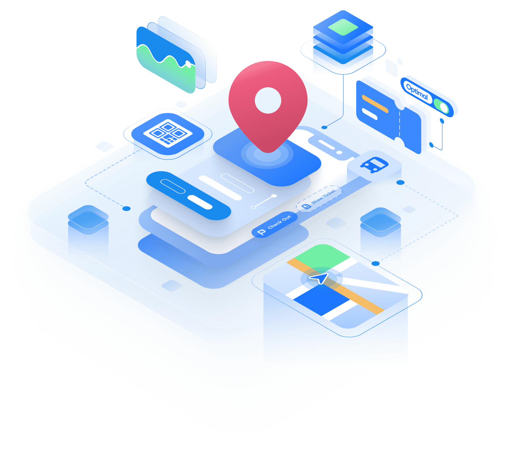 Connected digital public transport network